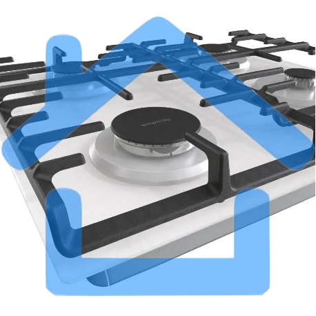 Газовая варочная панель Gorenje GT642SYW, 4 конфорки, закаленное стекло, белый-1