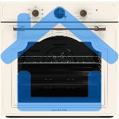 Духовой шкаф электрический встраиваемый Zigmund & Shtain E 138 X бежевый