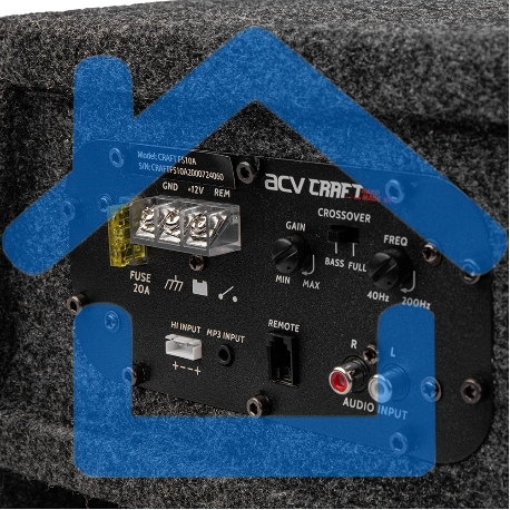 Сабвуфер ACV CRAFT FS10A активный/корпусной плоский/1800Вт/25см/SPL-108дБ/темно-серый-5