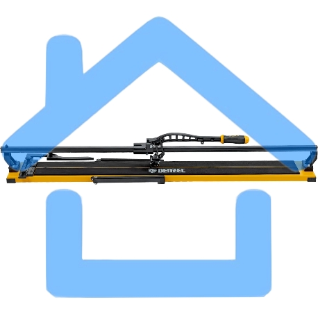 Плиткорез рельсовый 1200х16мм, каретка на подш., стальная станина, усил. рукоятка-пенал Denzel-12