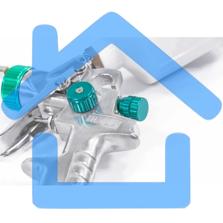 Краскопульт пневматический STELS ag 810 hvlp 57361гравитационный сопло 0.8мм и 1мм-9