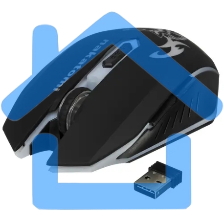 Мышь беспроводная Nakatomi MROG-15U черный, 1600 dpi, радиоканал, USB, кнопки - 6-1