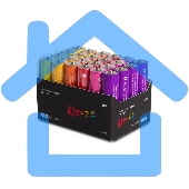 Батарея CUKTECH AAA rainbow alkaline 24 pellet