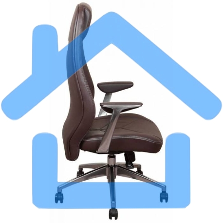 Кресло руководителя Бюрократ _Zen/Brown коричневый, кожа, крестовина алюминий-17