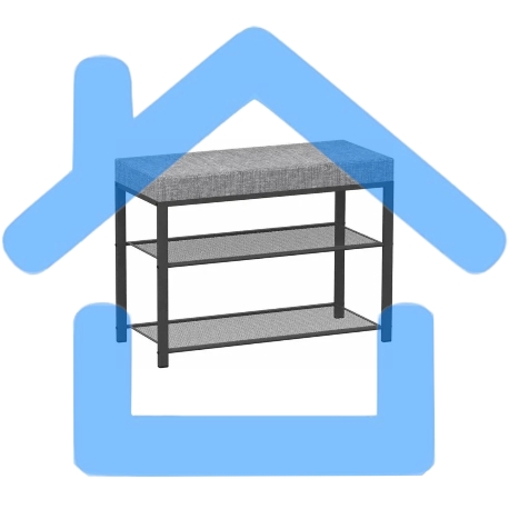 Банкетка ЗМИ Торонто 23S каркас черный,сиденье сер БТ23СЧС