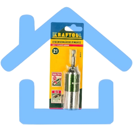 Головка KRAFTOOL EXPERT 26397-21 Cr-V E 1/4'' 21мм-3