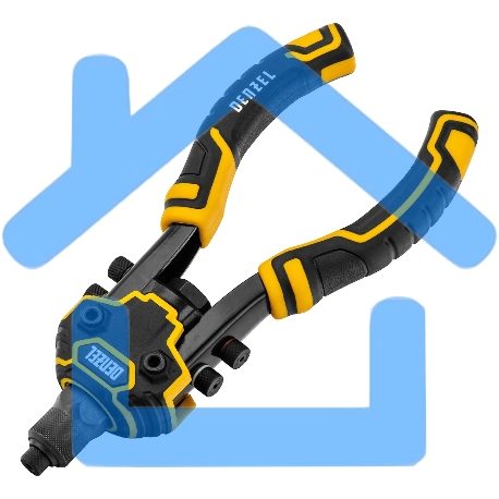 Заклепочник двуручный Denzel заклепки 2,4-3,2-4,0-4,8-6,4 мм-11