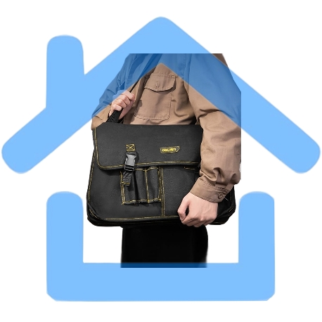 Сумка-портфель для инструментов Deli DL-P8 450 x 150 x 290мм, 8 карманов, плечевой ремень, ткань Оксфорд-4