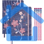 Набор Moleskine Limited Edition Sakura блокнот 2шт/карандаш 4 шт Large