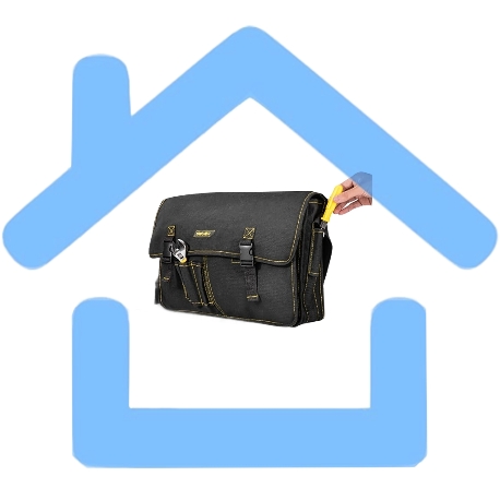 Сумка-портфель для инструментов Deli DL-P8 450 x 150 x 290мм, 8 карманов, плечевой ремень, ткань Оксфорд-5