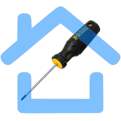 Отвертка Denzel PZ0x75 мм, S2, 3к рукоятка