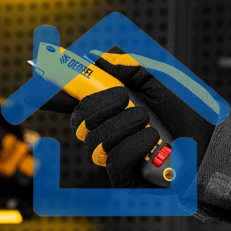 Нож строительный Denzel 19 мм, сменное трапециевидное лезвие, SK4, алюминиевый корпус, торцевой зажим-3