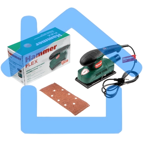 Шлиф.машинка плоская Hammer Flex PSM180 180Вт 12000об/мин 90*187мм-7