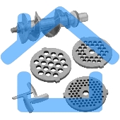 Мясорубка Maunfeld MF-233WH