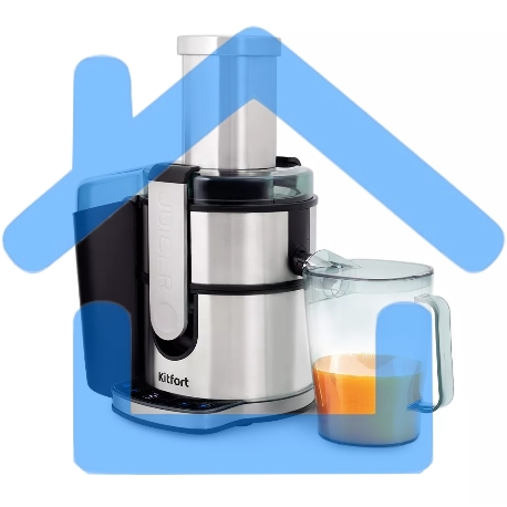 Соковыжималка центробежная Kitfort KT-1120 800Вт стальной/черный