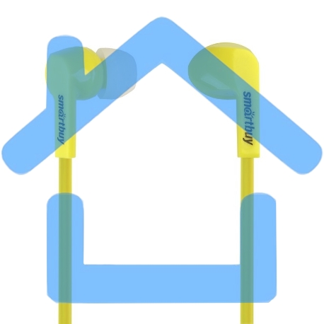 Внутриканальные наушники Smartbuy PRIME, динамики 10мм, плоский кабель, желтые, 3 пары вставок (SBE-160)