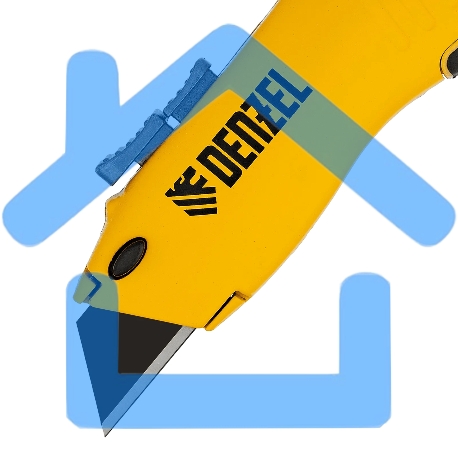 Нож строительный Denzel 19 мм, сменное трапециевидное лезвие, SK4, алюминиевый корпус, торцевой зажим-5