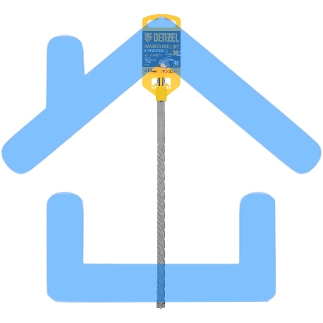 Бур по бетону Denzel цельная крестовая пластина, 10x265 мм, SDS PLUS-3