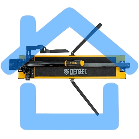 Плиткорез рельсовый 600х16мм, каретка на подш., стальная станина, усил. рукоятка-пенал Denzel-12