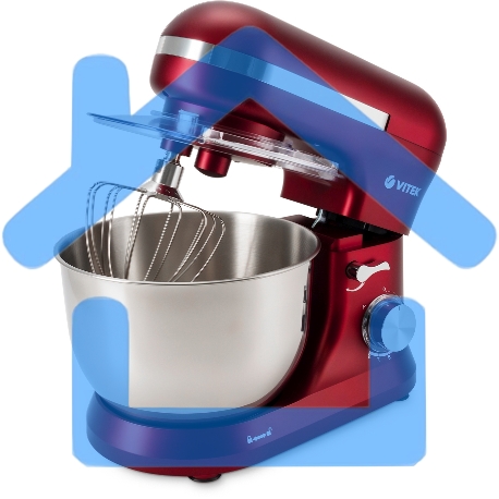 Миксер планетарный Vitek VT-PM0111 1500Вт вишневый-8