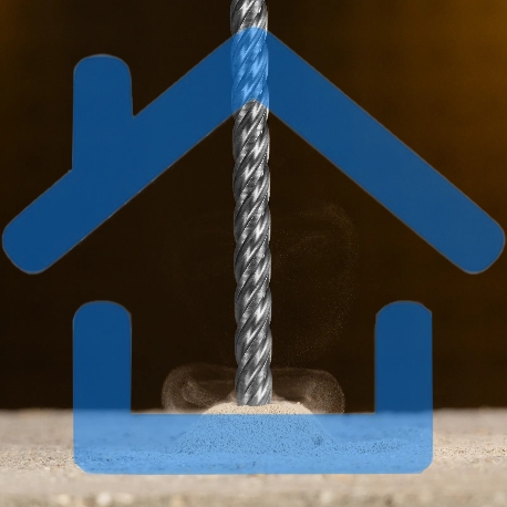 Бур по бетону Denzel цельная крестовая пластина, 10x265 мм, SDS PLUS-4