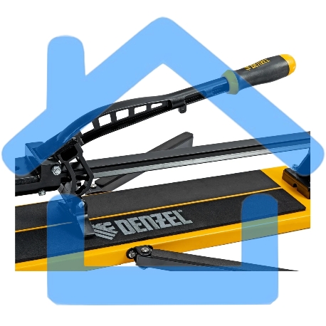 Плиткорез рельсовый 600х16мм, каретка на подш., стальная станина, усил. рукоятка-пенал Denzel-9