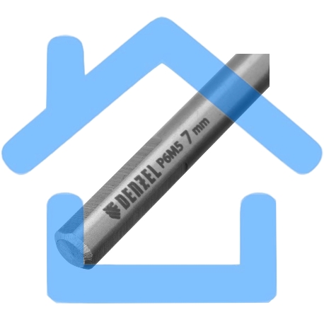 Сверло спиральное по металлу Denzel 7,0 x 109мм, Р6М5, Golden Tip-5