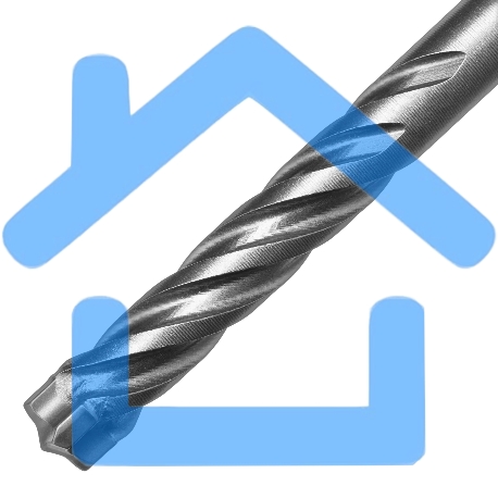 Бур по бетону Denzel цельная крестовая пластина, 10x265 мм, SDS PLUS-6