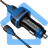 Автомобильная зарядка в прикуриватель BOROFONE (6931474735959) BZ14m White