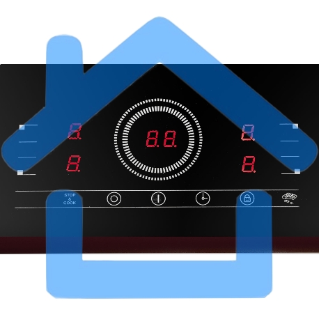 Электрическая варочная панель DeLonghi VITTORIO 2E1F CR Hi Light, независимая, черный-6