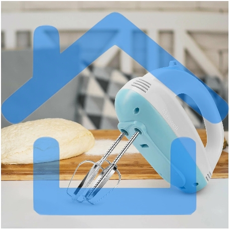 Миксер Maxwell MW-1360(W) Мощность 300 Вт.5 скорост. режимов.Номинальная потребляемая мощность 120 В-7