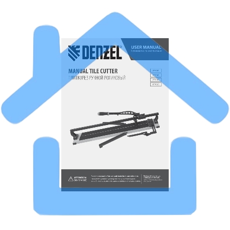 Плиткорез рельсовый 600х16мм, каретка на подш., стальная станина, усил. рукоятка-пенал Denzel-5