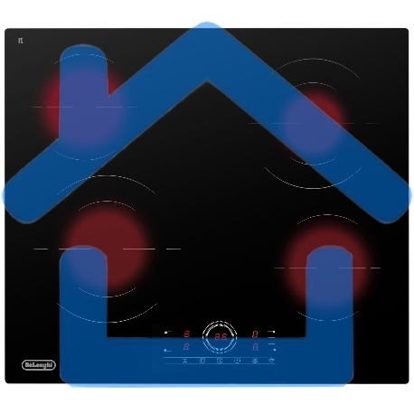 Электрическая варочная панель DeLonghi VITTORIO 2E1F CR Hi Light, независимая, черный-7