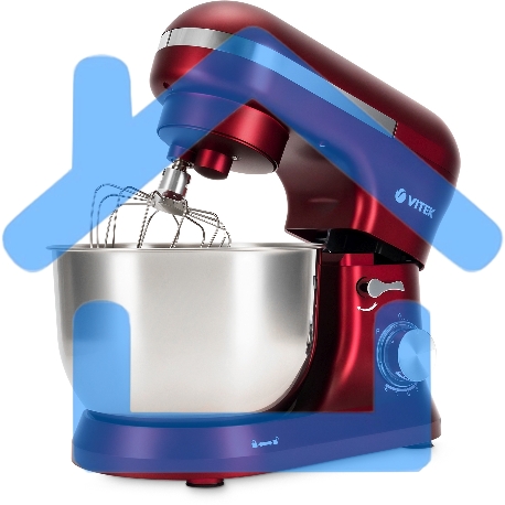 Миксер планетарный Vitek VT-PM0111 1500Вт вишневый-2