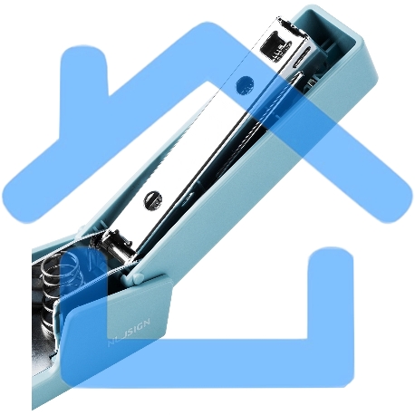 Степлер Deli ENS084 Nusign 24/6 26/6 (20 листов) синий, 100 скоб, коробка-1