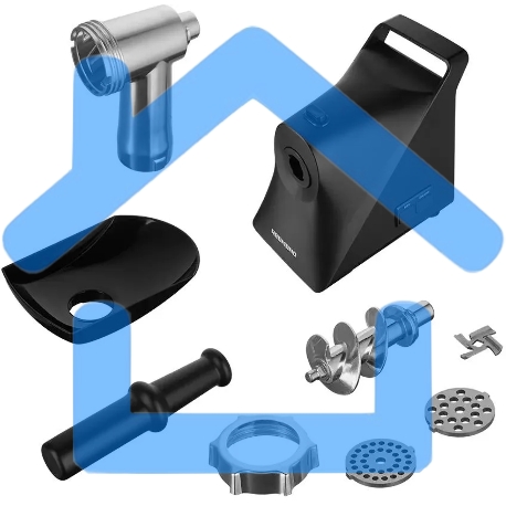 Мясорубка Redmond RMG-1236 черный, 1340 Вт-1