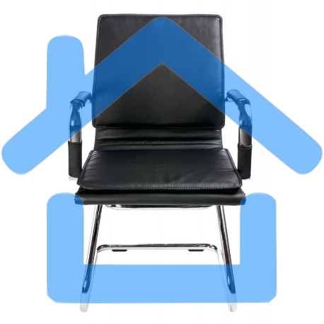 Кресло офисное Бюрократ CH-993-Low-V/Black черный, искусственная кожа, низкая спинка, полозья хром