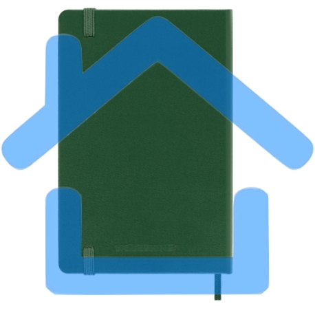 Блокнот Moleskine CLASSIC MM710K15 Pocket 90x140мм, 192 страниц, линейка, твердая обложка, зеленый-3