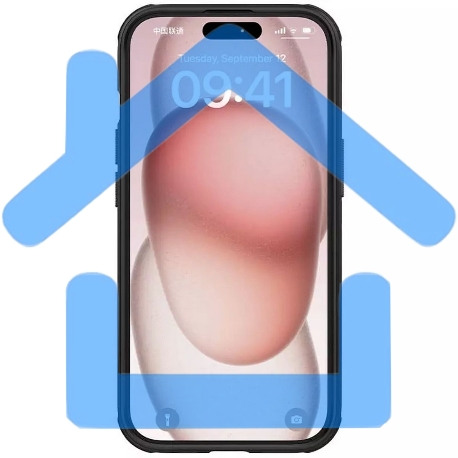 Чехол Super Frosted Shield Pro, черный, (AP IP15 Plus)-2