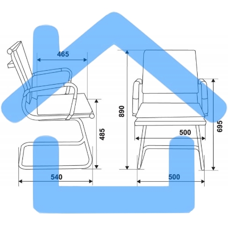 Кресло офисное Бюрократ CH-993-Low-V/Black черный, искусственная кожа, низкая спинка, полозья хром-2