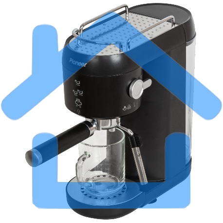 Кофеварка рожковая Pioneer CM109P black черный, исп. кофе - молотый, 1 л, 1400 Вт, 20 Бар.