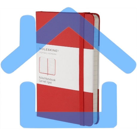 Блокнот Moleskine CLASSIC MM710R Pocket 90x140мм, 192 страниц, линейка, твердая обложка, красный