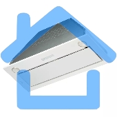 Вытяжка встраиваемая DeLonghi Cosetta 710 BB белый, 70 см, 1200 куб. м/ч, 63 дБ