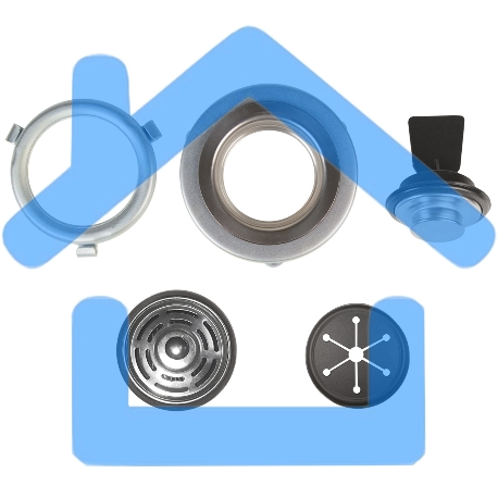 Измельчитель пищевых отходов Bort TITAN 4000 (Control) Мощность л.с. 0,75 ; 560 Вт; 4,2 кг/мин; 3200 об/мин; 1400 мл; Металл ;набор аксессуаров 5 шт [93410242]-2