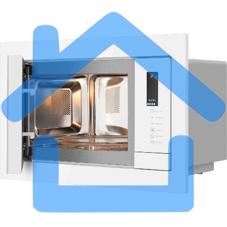 Микроволновая печь встраиваемая Weissgauff HMT-625 Touch Grill белый, 25 л, 900 Вт, переключатели - сенсор-1