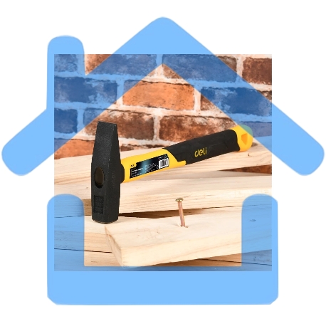 Молоток слесарный Deli DL442003 300 гр фибергласовая рукоять-2