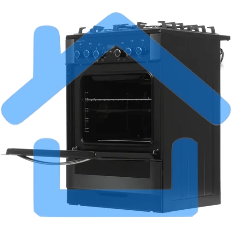 Плита комбинированная Gefest ПГЭ 6502-03 0044 черный, конфорок 4 газовых, духовка 55 л, 60 см x 85 см x 60 см-3