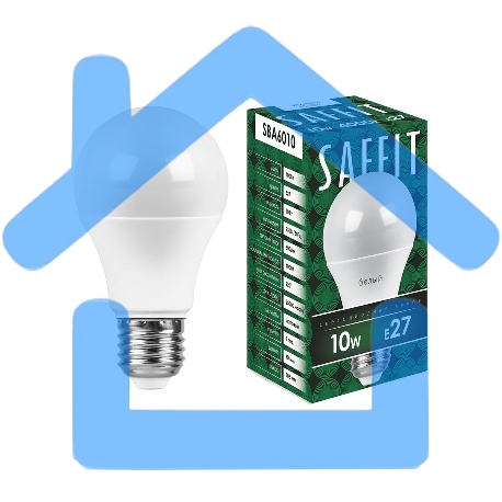 Лампа светодиодная SAFFIT SBA6010 (55005) 10 вт Е27 белый