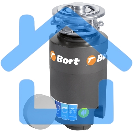 Измельчитель пищевых отходов Bort TITAN 4000 (Control) Мощность л.с. 0,75 ; 560 Вт; 4,2 кг/мин; 3200 об/мин; 1400 мл; Металл ;набор аксессуаров 5 шт [93410242]