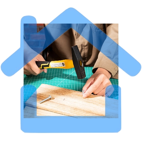 Молоток слесарный Deli DL442003 300 гр фибергласовая рукоять-6